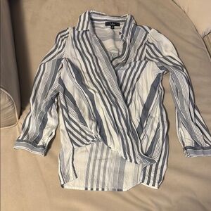 Lulu's Blue and White Striped Blouse